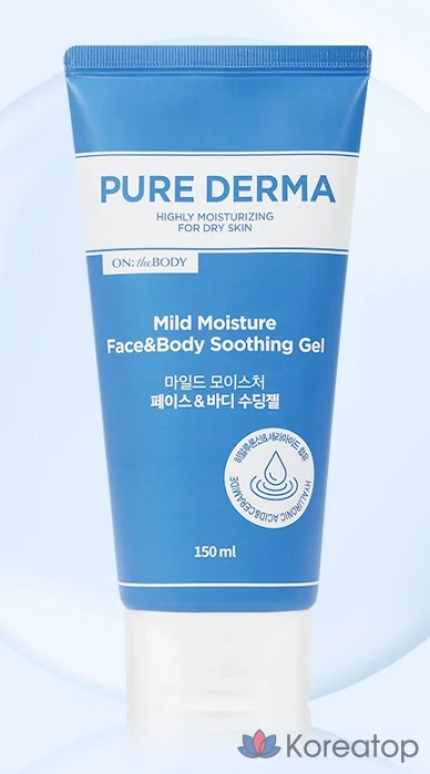 Увлажняющий успокаивающий гель для тела Pure Derma Mild Moisture Soothing Gel, 150 мл, 1 шт.