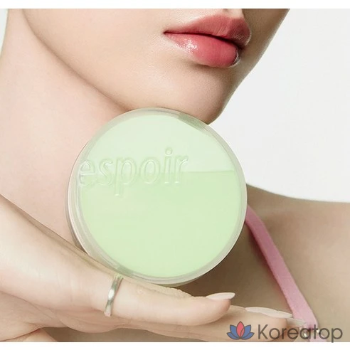 Набор тонального кушона с натуральным финишем Espoir Pro Tailor Be Natural Cushion Green Blossom Edition, оттенок 21 Слоновая кость, 1 шт