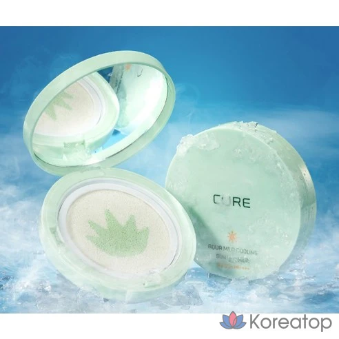 Солнцезащитный кушон KIM JEONG MOON Aloe Cure Water Splash Cooling Sun Cushion SPF50+ PA++++, 25 г, фото 3