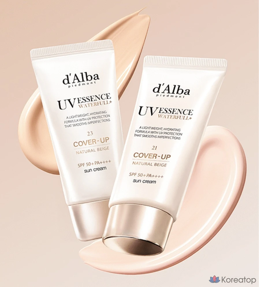 Солнцезащитный крем d'Alba Waterful Tone Up Sun Cream Natural Cover Beige, оттенок 21, 50 мл, 1 шт.