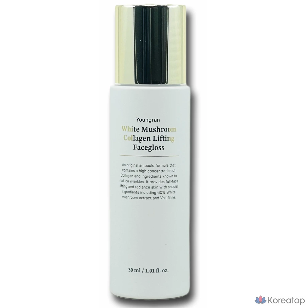 Блеск для лица Youngran White Mushroom Collagen Lifting Face Gloss, 1 шт., 30 мл
