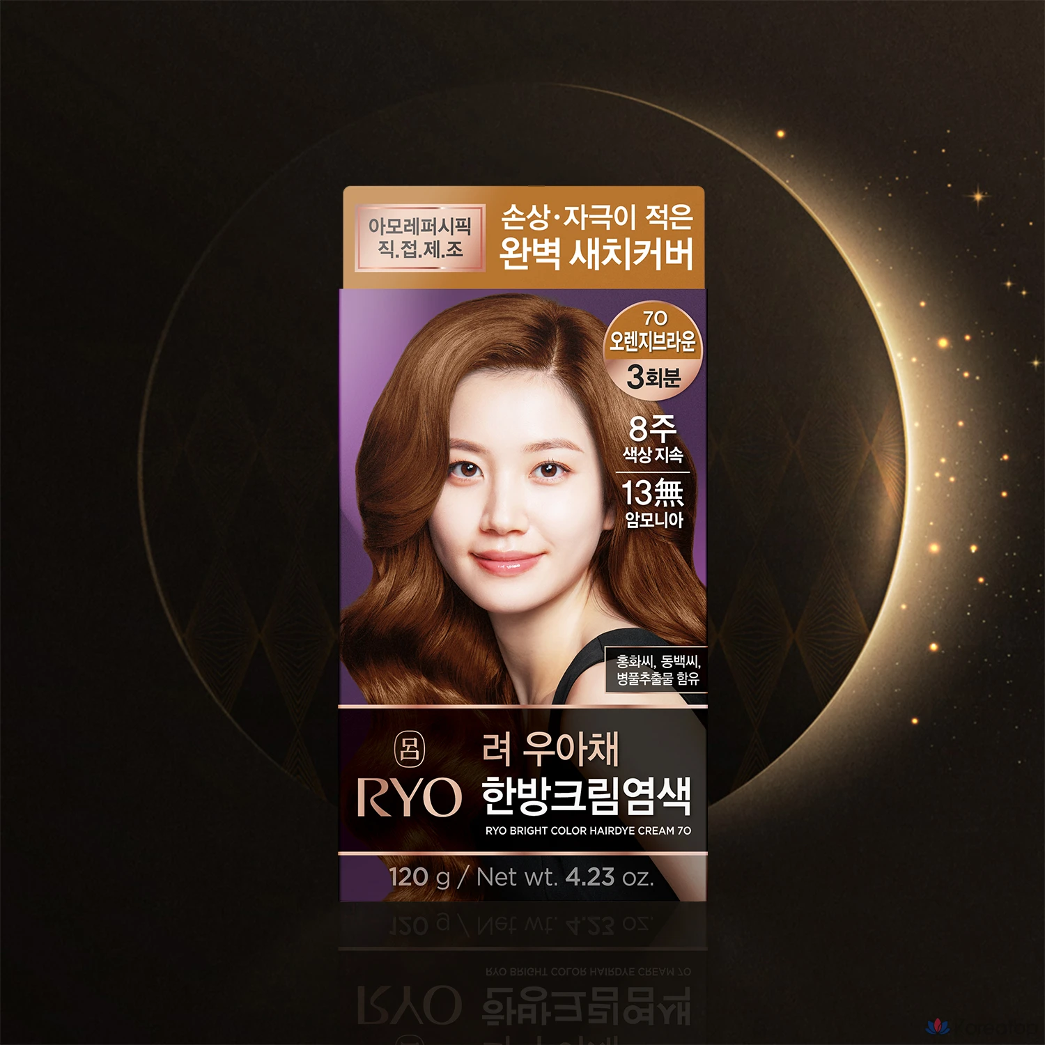 Крем для седины Ryo Wooachae Style Cream, оттенок 7O Orange Brown, 1 шт.