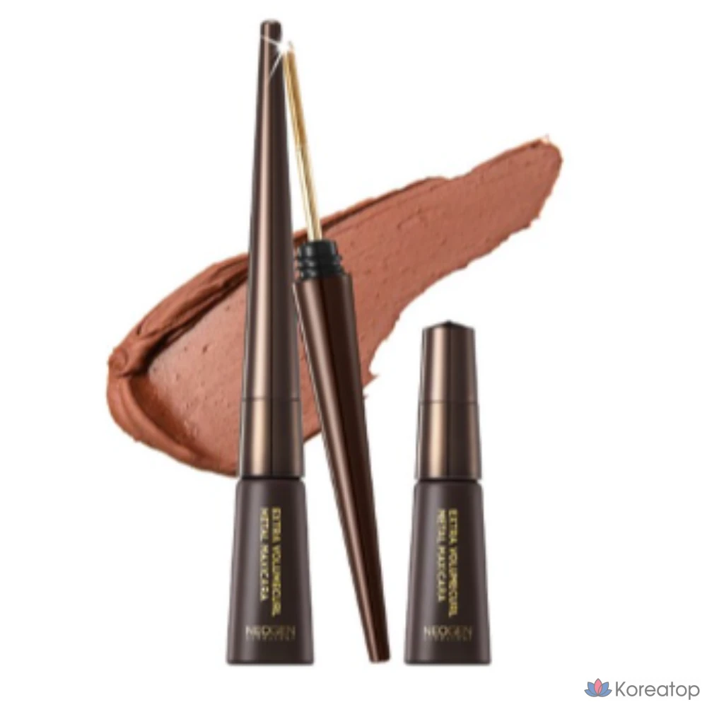 Набор туши для ресниц Neogen Dermalogy Extra Voluminous Metal Mascara 4 мл + сменный блок 4 мл, коричневый, 1 шт.