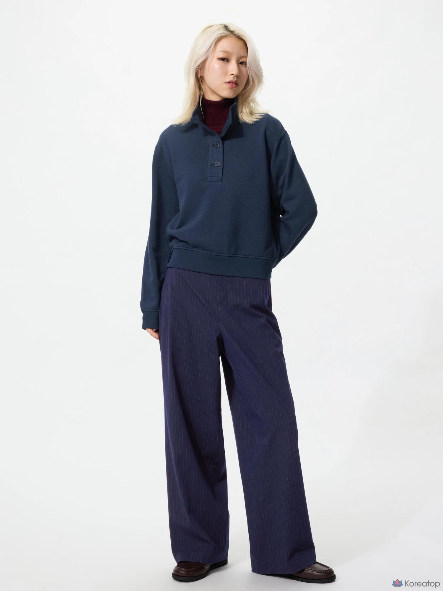 Брюки Uniqlo Smart Easy Pants, в полоску