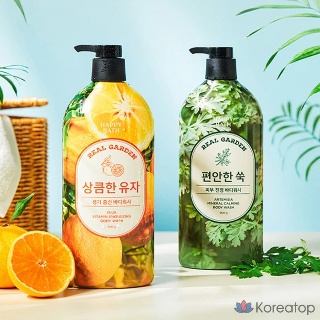 Гель для душа Happy Bath Real Garden Vitamin Vitality, освежающий юзу, 1 шт., 900 г