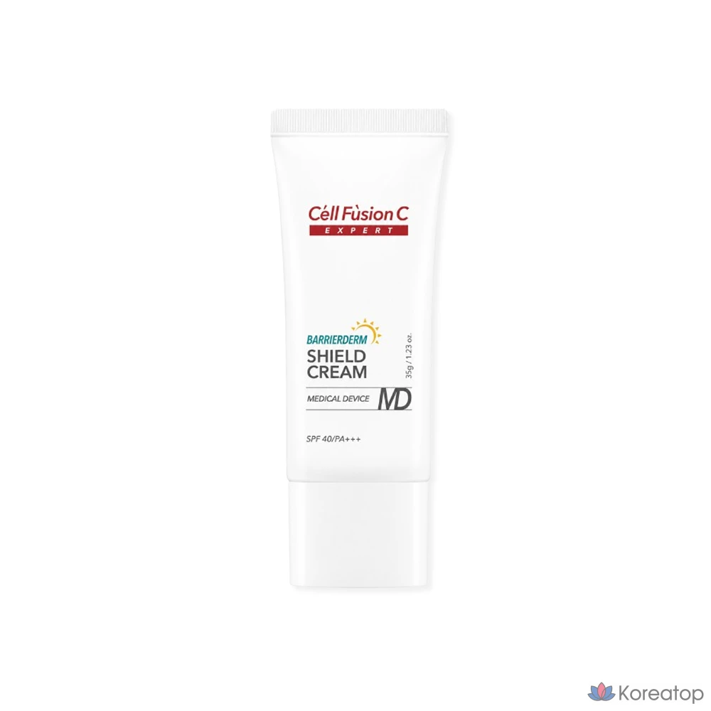 Солнцезащитный крем CELL FUSION C Expert Barrierd Shield Cream MD Daily Low Irritation Derma Sun Cream, 35 г, 1 шт.