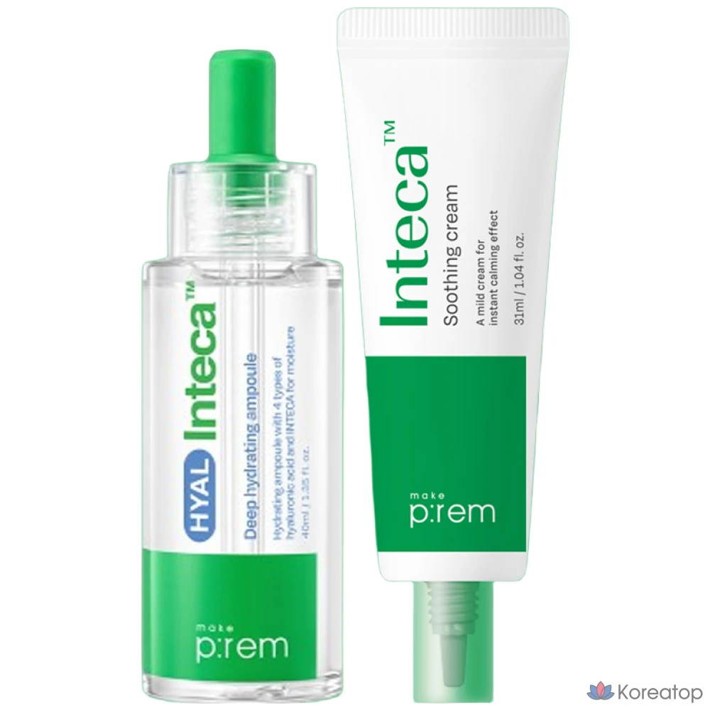 Увлажняющая ампула MAKE P:REM Hyal Inteca 40 мл (+ крем Inteca 31 мл), 40 г, 1 комплект