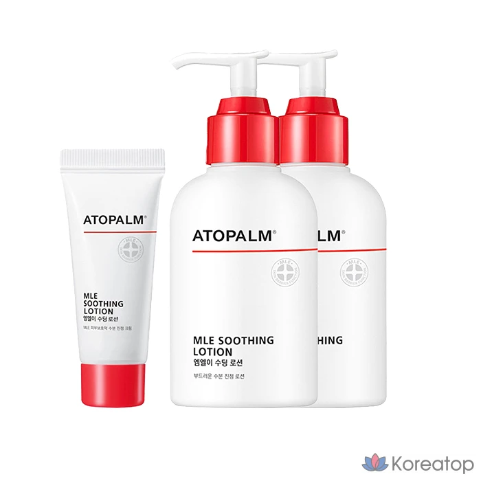 Набор успокаивающих лосьонов Atopalm MLE, 2 тюбика по 200 мл + 80 мл, 1 комплект, 480 мл.