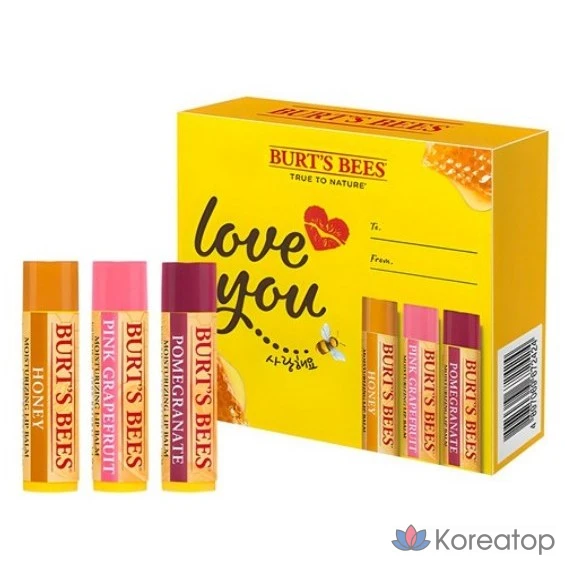 Бальзамы для губ Burt's Bees Love You, грейпфрут, мед, гранат, 12,75 г, 1 шт.