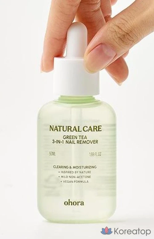 Средство для снятия лака Ohora Natural Care Green Tea 3 in 1, 50 мл, 1 шт.
