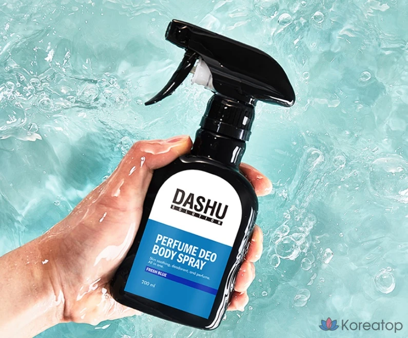 Парфюмерный дезодорант-спрей для тела DASHU Solution Fresh Blue, 200 мл, 1 шт.