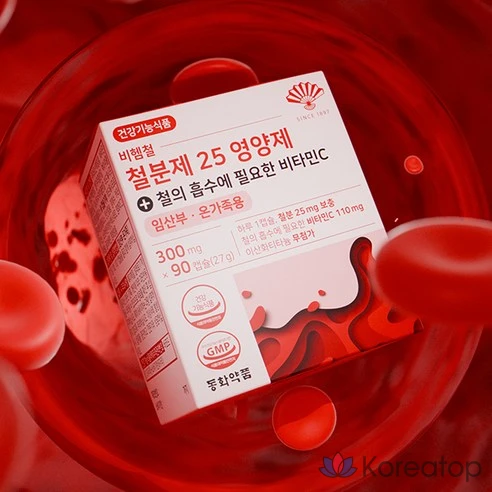 Негемовая железная добавка с витамином С Dongwha Pharmaceutical, 90 таблеток