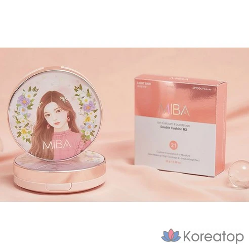 Тональный крем с двойной воздушной подушкой Miba King Ion Calcium Bio Cushion SPF50+ Сезон 2, 25 г, 21