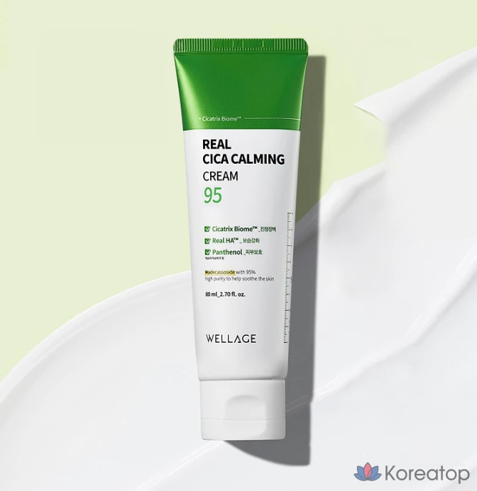 Успокаивающий крем Wellage Real Cica Calming 95, 80 мл, 1 шт., фото 3