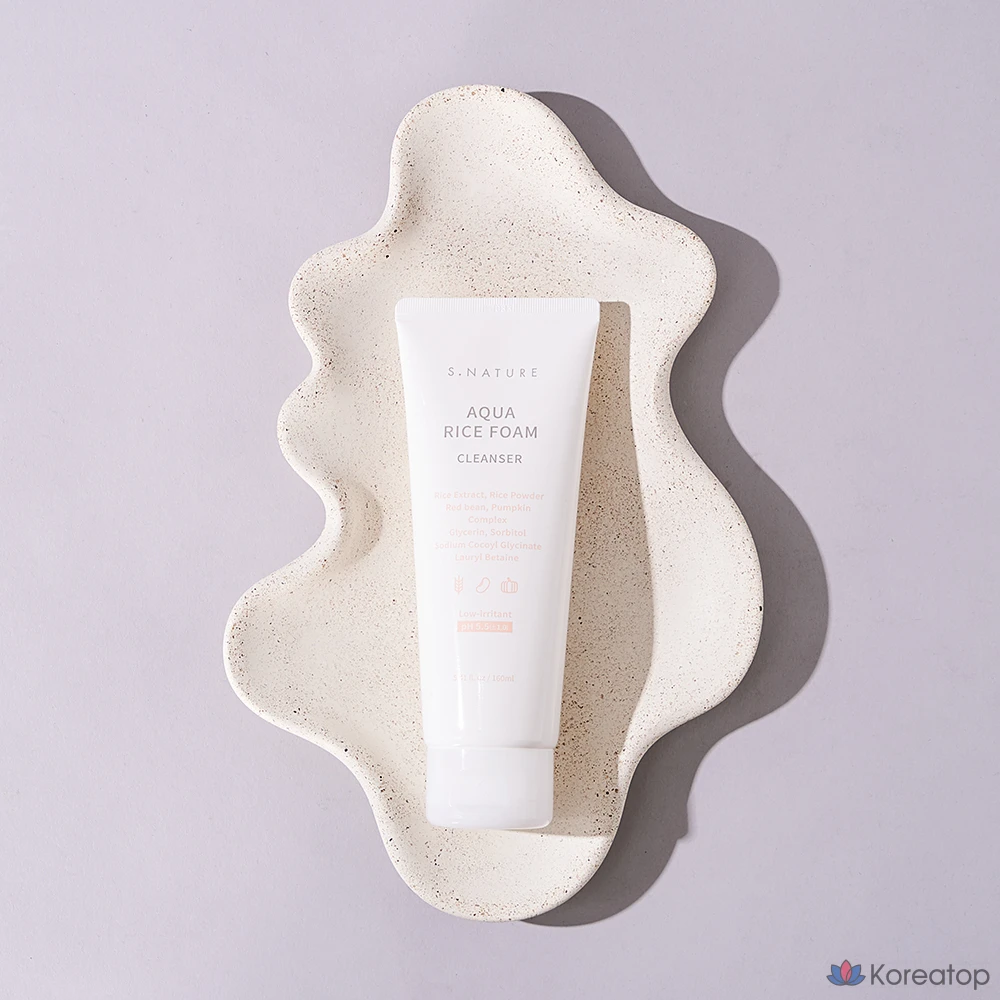 Очищающая пенка S.NATURE Aqua Rice Mild Acid Cleansing Foam, 160 мл, 1 шт.