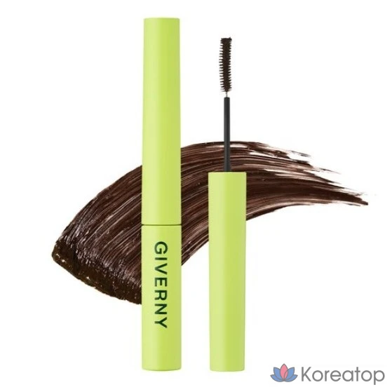 Тушь для ресниц Giverny Close-fitting Sensitive Long Lash Mascara 3 г, № 02, ЧЕРНО-КОРИЧНЕВЫЙ, 1 шт.