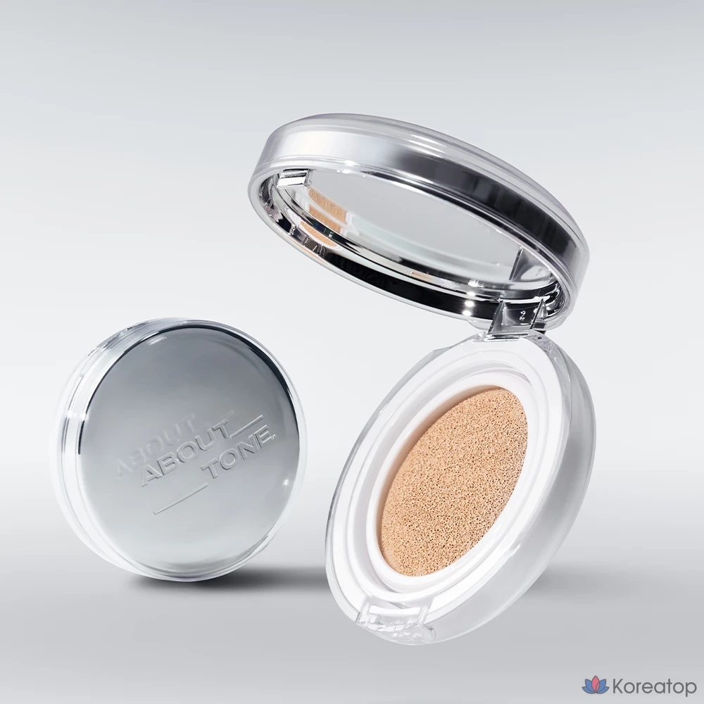 Кушон ABOUT TONE Skin Layer Fit Cushion Refill, оттенок 21.5 Warm Beige, 13 г, 1 шт., фото 3