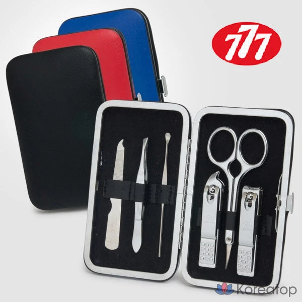 Набор для ухода Three Seven 777 6-piece Set (Nail Clipper Set), красный, 1 шт.