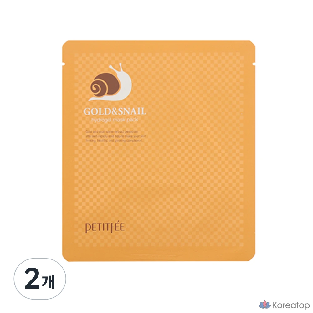 Гидрогелевые маски Petitfee Gold & Snail, 30 г, 5 штук, 2 упаковки.