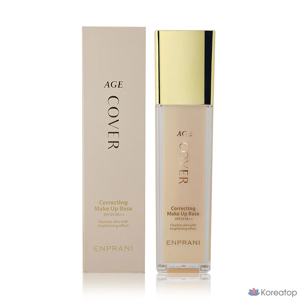 Корректирующая база под макияж Enprani Age Cover, 45 г, двухфункциональная, бежевая, 1 шт.