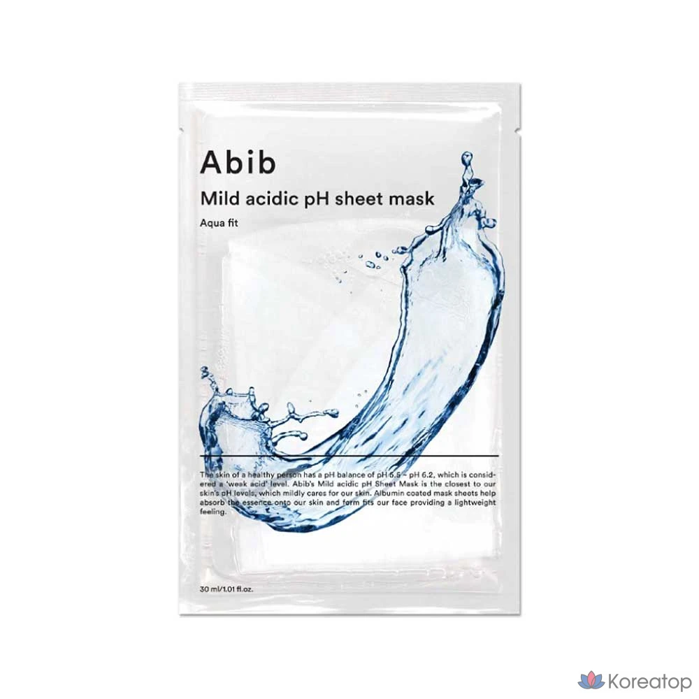 Тканевая маска для лица Abib с умеренно кислым pH, Aqua Fit, 1 упаковка, 1 шт.