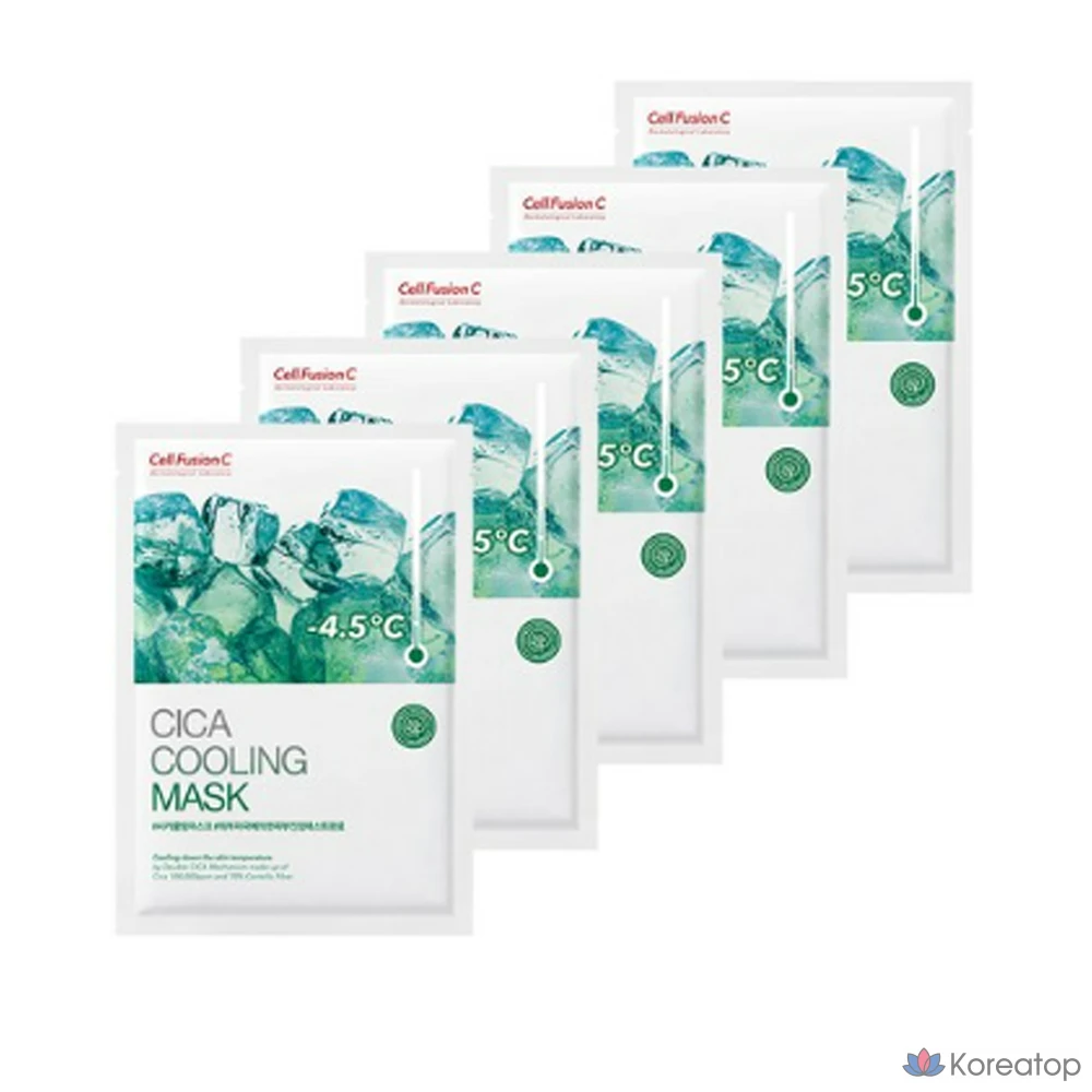 Охлаждающая маска Cell Fusion C Cica, 27 г, 1 упаковка, 5 упаковок.