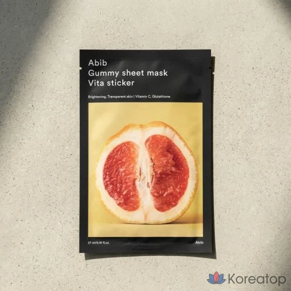 Тканевая маска-салфетка Gum-takji Vita Sticker, 27 мл, 1 упаковка, 1 шт.