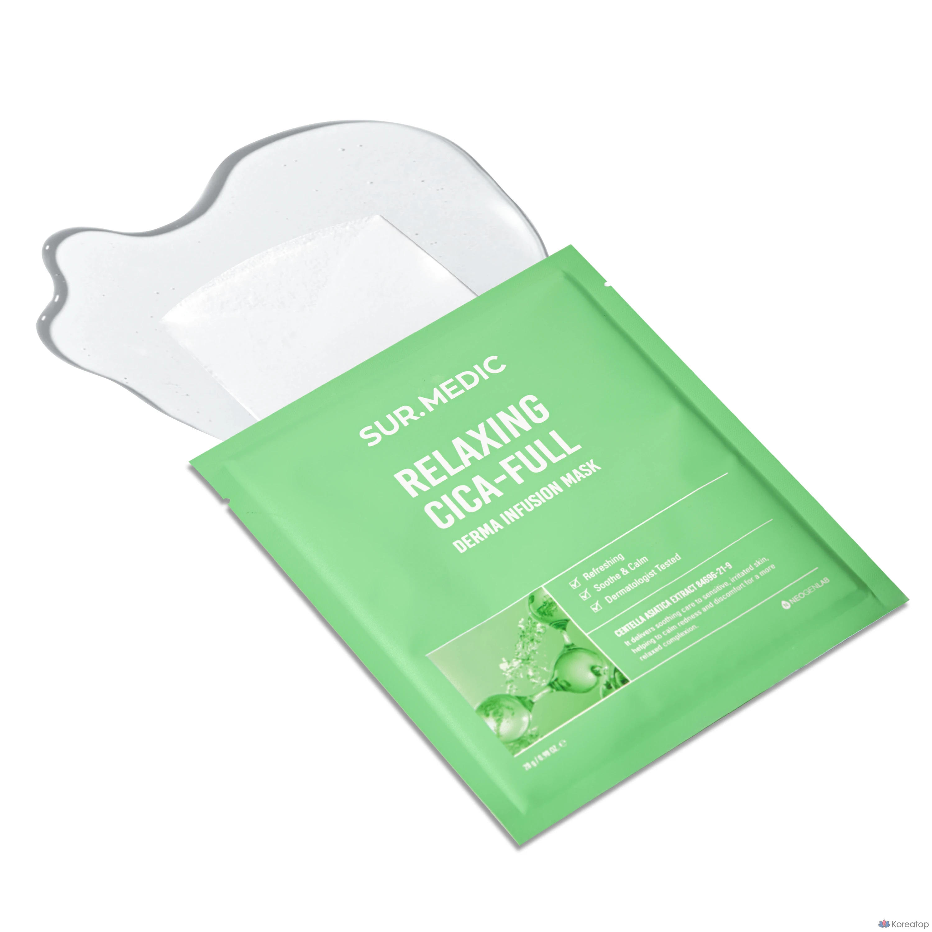 Маска для лица SUR.MEDIC+ Derma Infusion Relaxing Cica Full, 3 упаковки, 10 штук, фото 3