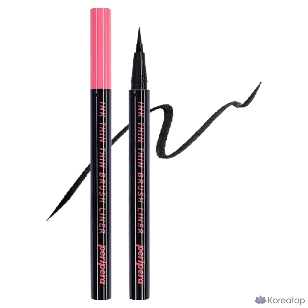 Тонкая подводка для глаз Peripera Ink Thin Brush Liner, 0,5 г, № 1 Черный, 1 шт.