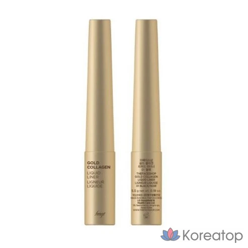 Жидкая подводка для глаз The Face Shop Gold Collagen Черный