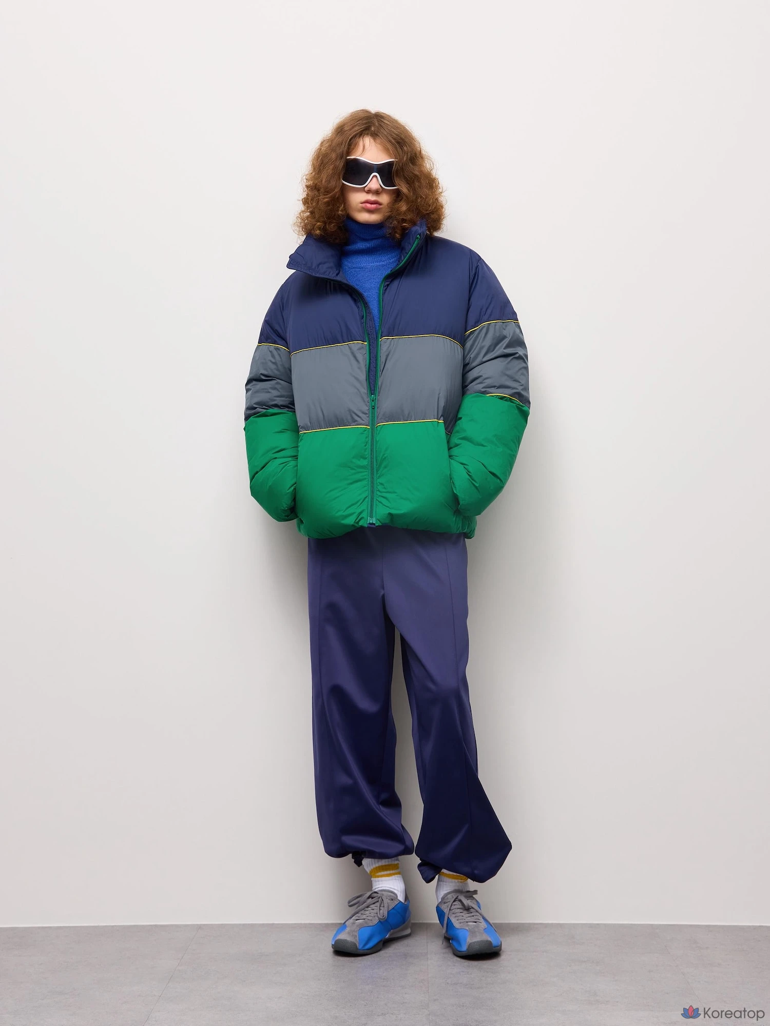 Утепленная куртка Uniqlo Warm Padded Stand Jacket, Colorblock
