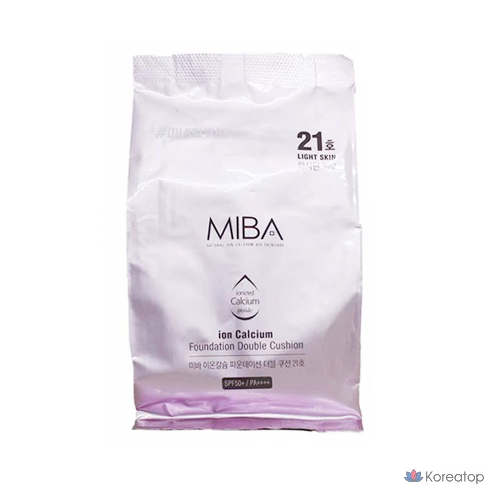 Сменный блок тонального крема MIBA Ion Calcium Foundation Double Cushion Season 1 King Cushion, № 21, ярко-розовый, 1 шт.
