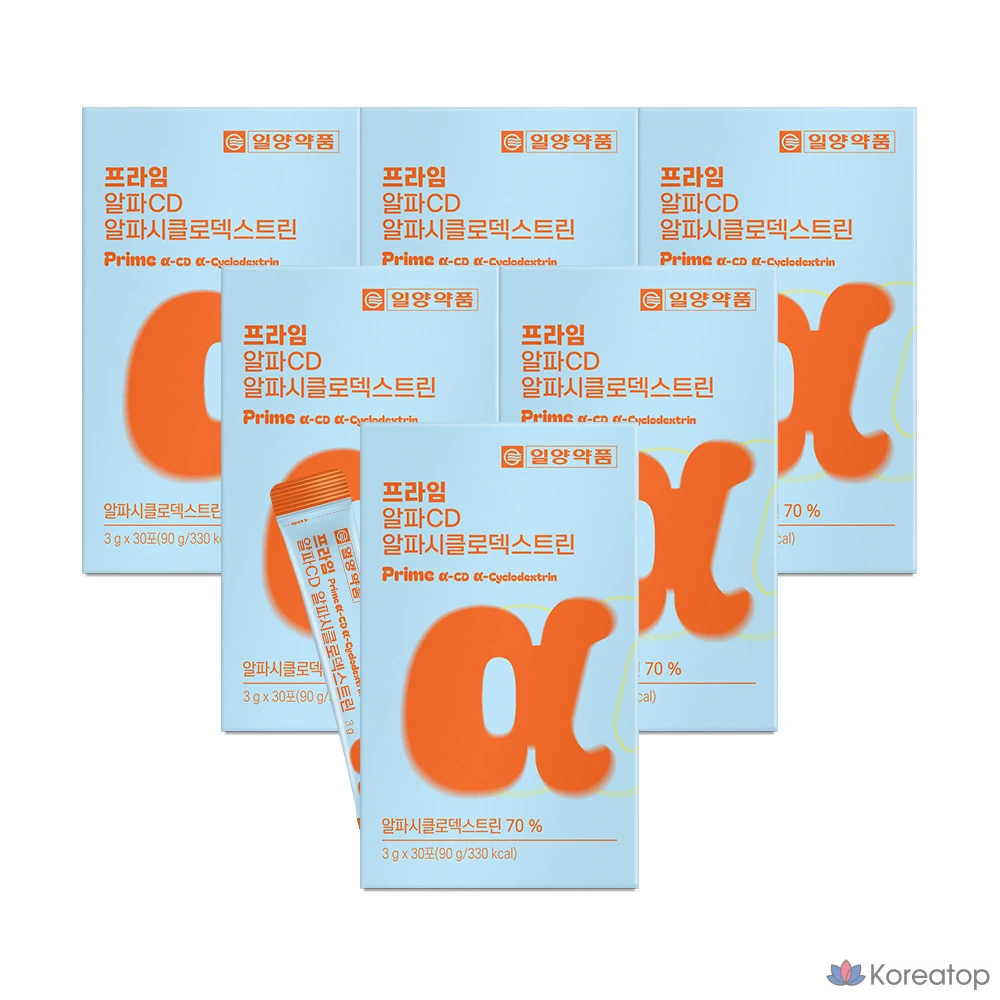 Ilyang Pharmaceutical Prime Alpha CD Альфа-циклодекстрин / Неперевариваемый мальтодекстрин, 30 доз, 6 коробок