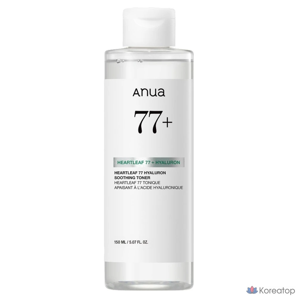Тонер Anua Heartleaf 77 Hyaluronic Acid Soothing Toner, 150 мл, 1 шт.