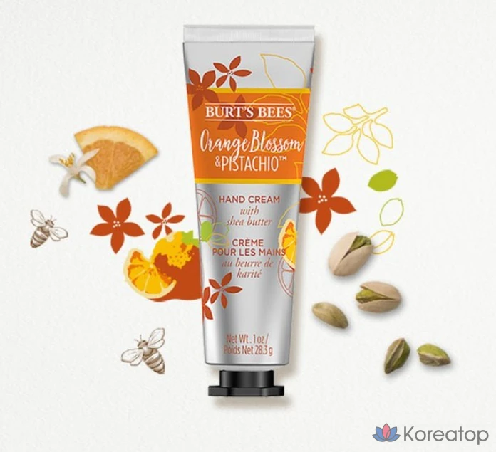 Крем для рук Burt's Bees с ароматом апельсинового цветка и фисташек, 28,3 г, 1 шт.