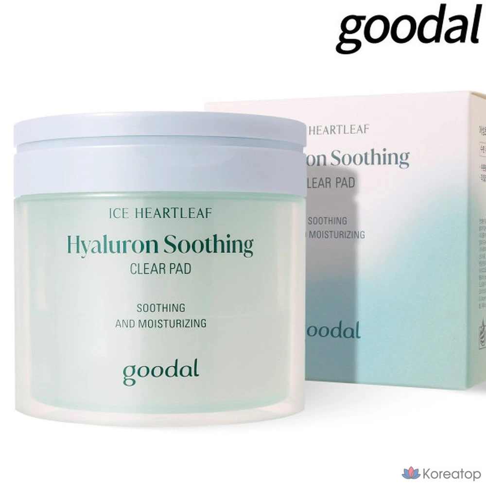 Прозрачные успокаивающие подушечки Goodal Houttuynia Cordata с гиалуроновой кислотой, 70 листов, 1 упаковка.
