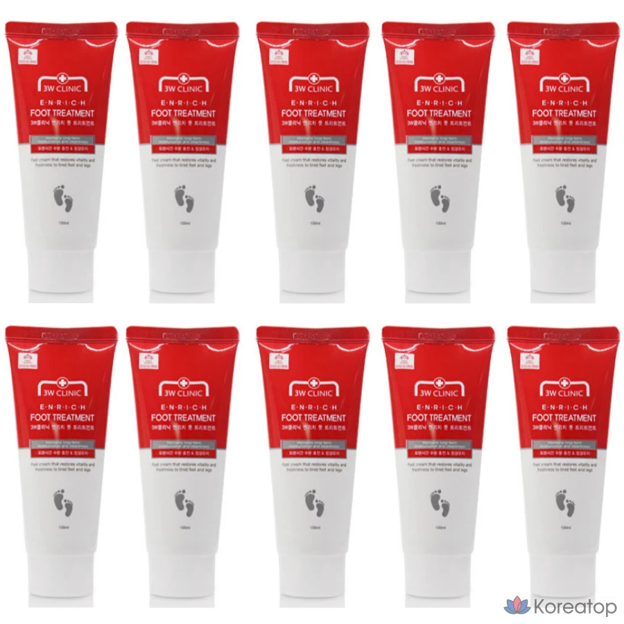 Триатмент для ног 3W Clinic Enrich Foot Treatment, 100 мл, 10 шт., фото 2