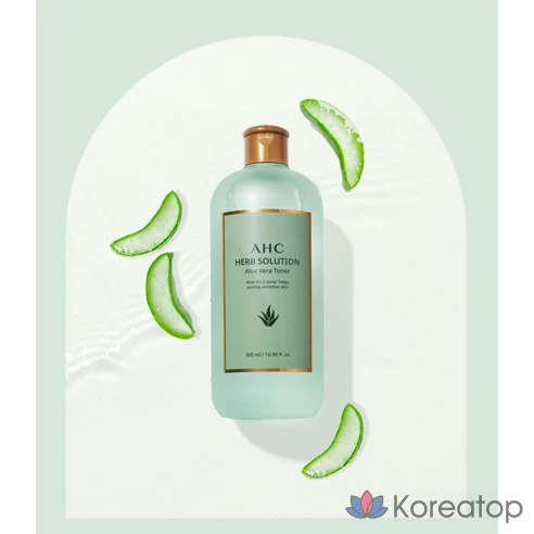 Тонер Алое для чувствительной кожи AHC Herbal Solution, 500 мл