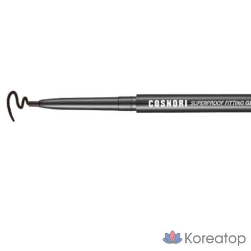 Гелевый карандаш для глаз Cosnori Superproof Fitting 02 Черно-коричневый