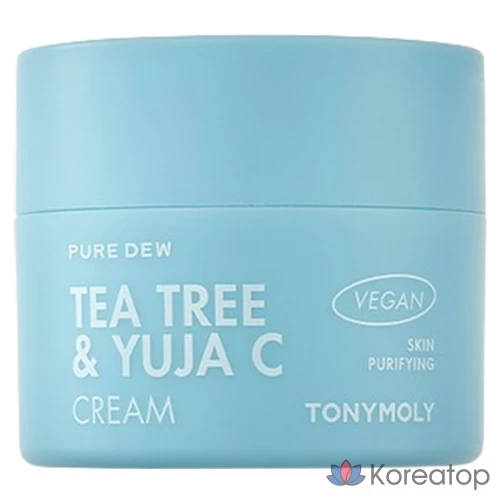 Крем для лица Tony Moly Puredew с маслом чайного дерева и семенами юдзу, 50 мл, 1 шт.