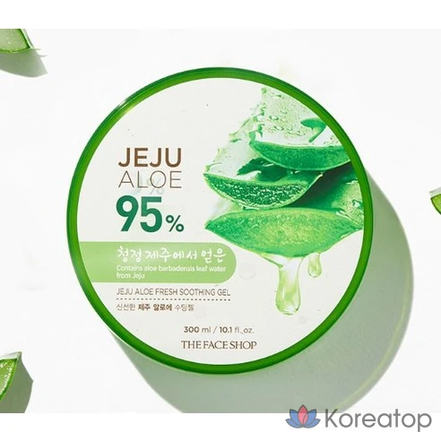 Успокаивающий гель с алоэ из острова Чеджу The Face Shop