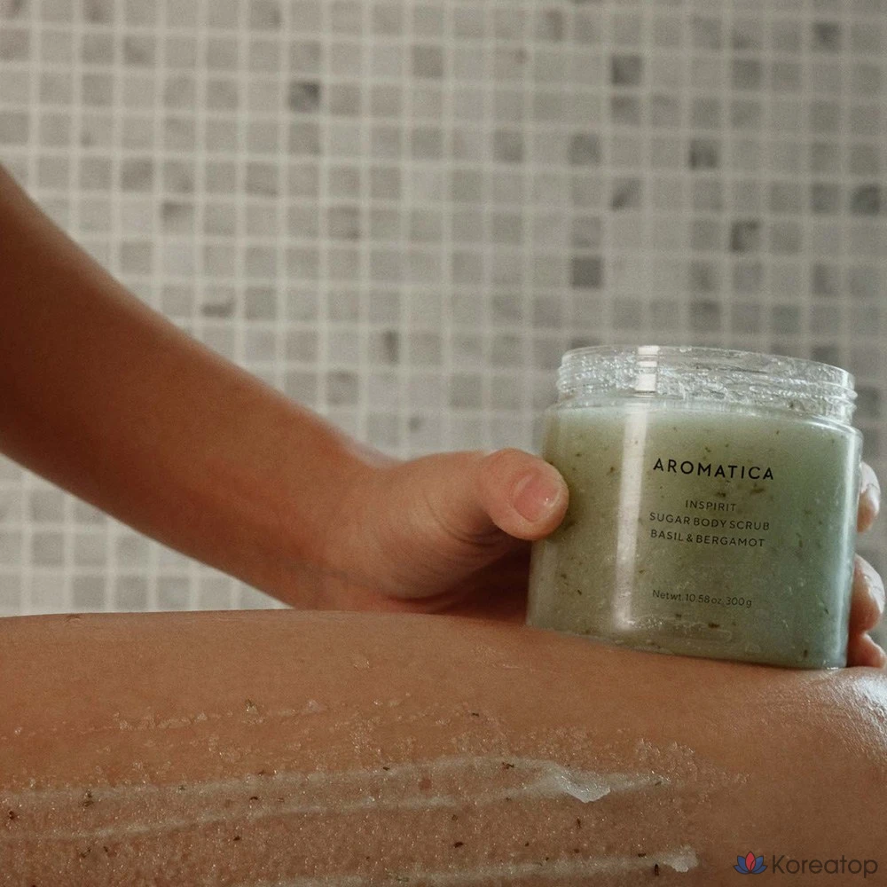 Скраб для тела Aromatica Sugar Body Scrub Basil & Bergamot, 300 г, 1 шт.