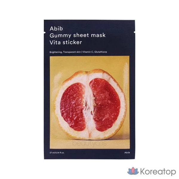 Набор наклеек Abib Gum Sticker Sheet Mask Vita Sticker, 1 лист, 1 упаковка, 1 шт.