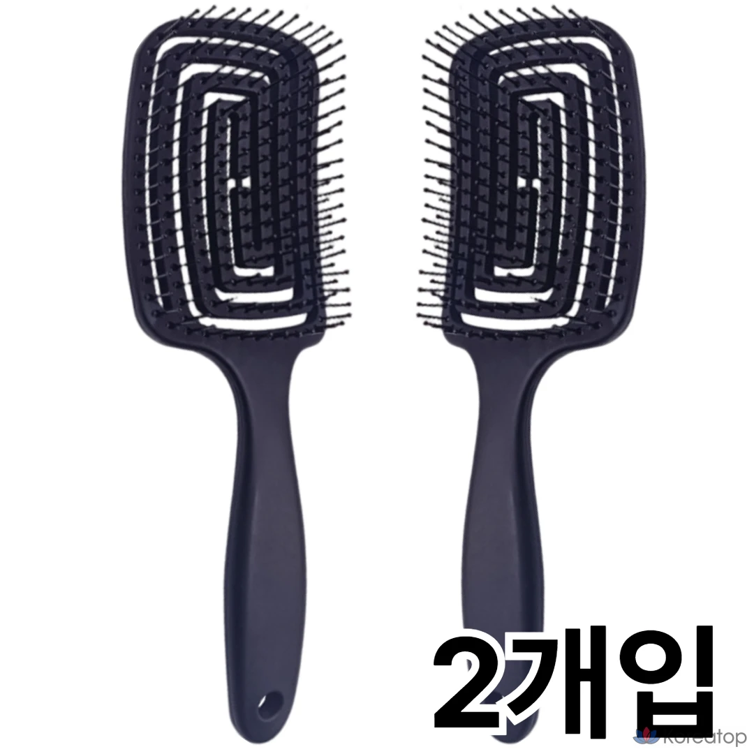 Расческа для укладки волос Luna Comfort Easy Volume Up, 1 шт., черная, набор из 2 штук.