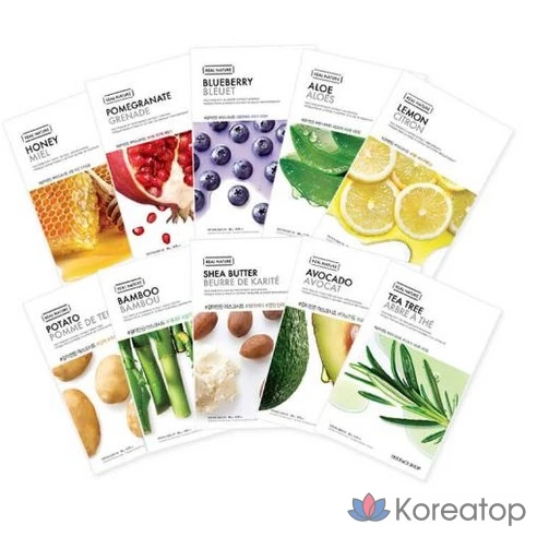 Успокаивающая тканевая маска для лица THE FACE SHOP Real nature aloe