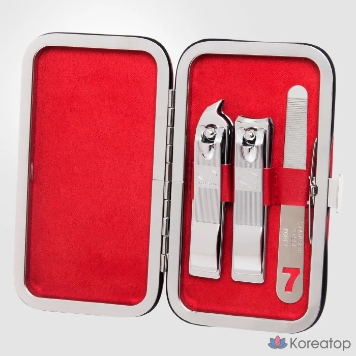 Набор для ухода Three Seven 777 Nail Clipper Set (KR-351), красный, 1 шт., фото 3