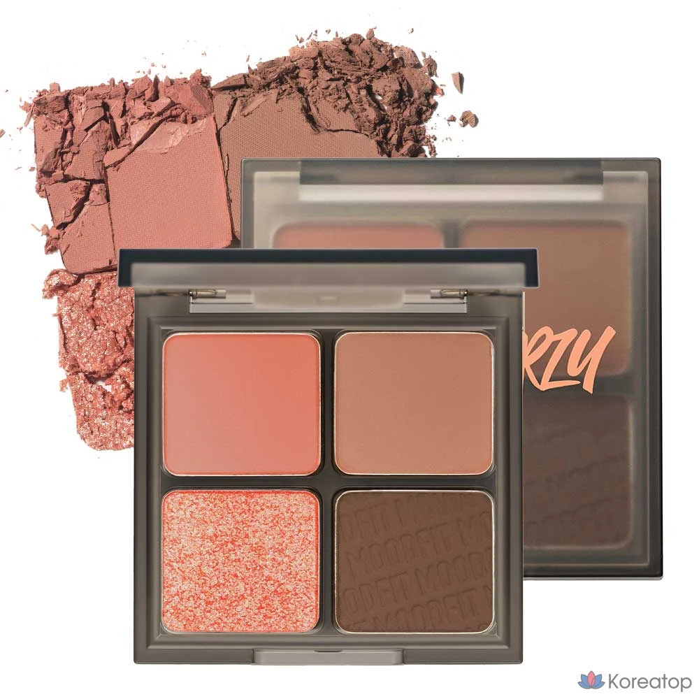 Палетка теней MERZY Mood Fit, S2 Joyful Coral, 1 шт.