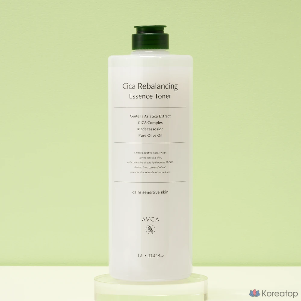Успокаивающий тоник AVCA Cica Rebalancing Essence, 1 л, 1 шт.