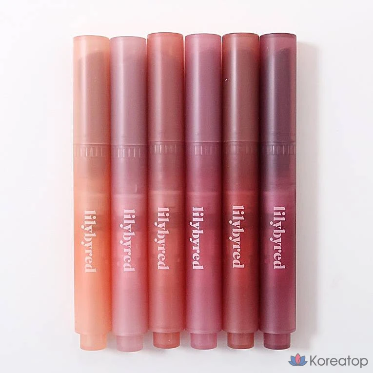 Фондю-бар Lilybyred Milky Blur, 6 цветов, 1 шт., 5 шт., гранат в шоколаде.