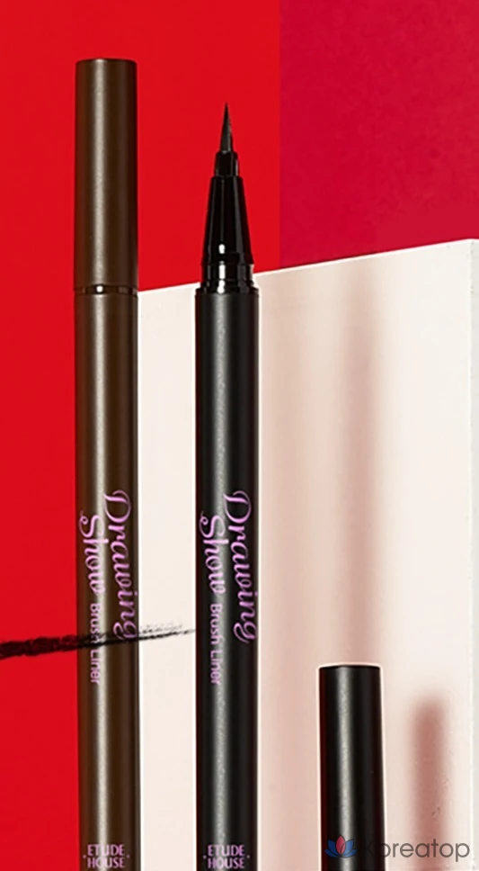Подводка для глаз Etude House Drawing Show Brush Liner, оттенок BR401 Angsim Brown, 0.6 г, 1 шт., фото 3